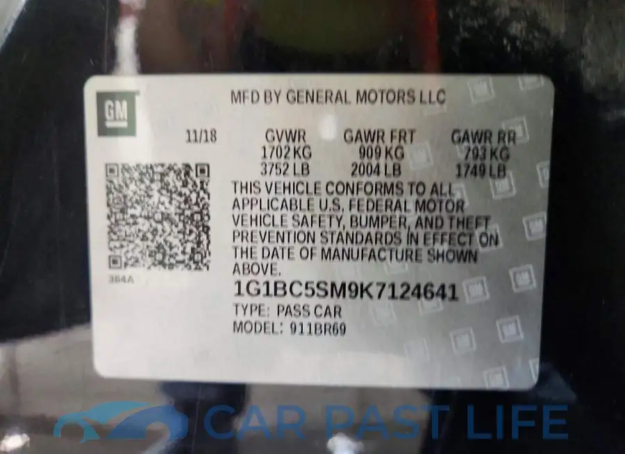 1G1BC5SM9K7124641# 12