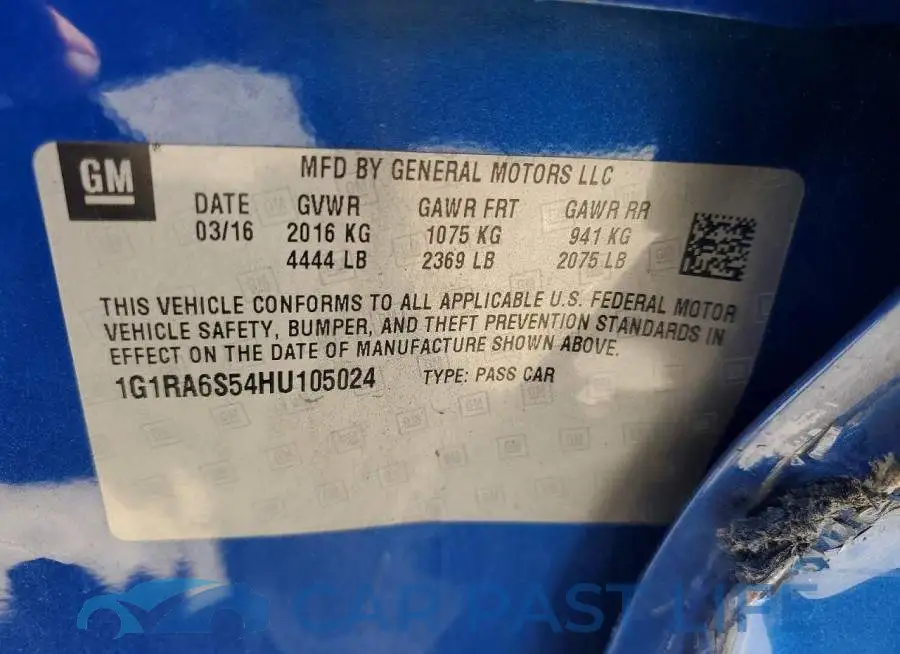 1G1RA6S54HU105024# 12