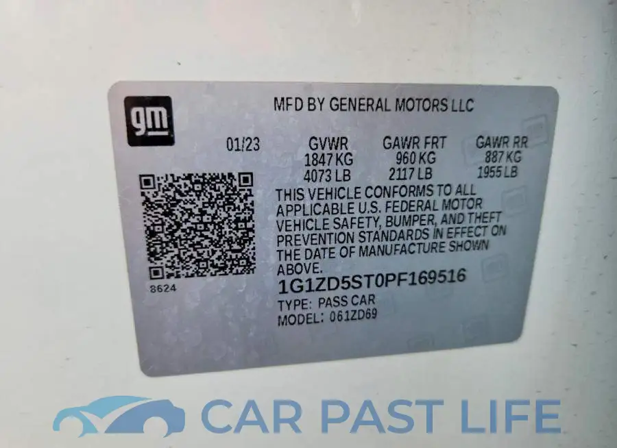 1G1ZD5ST0PF169516# 12