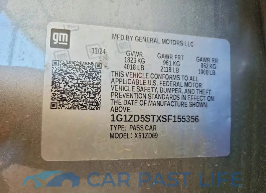 1G1ZD5STXSF155356# 12