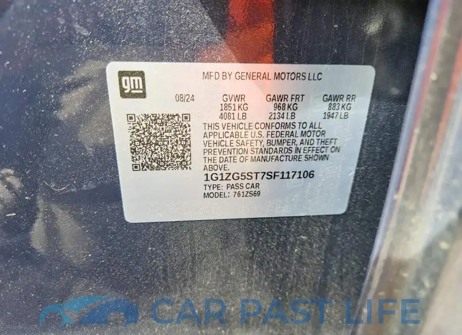 1G1ZG5ST7SF117106# 12