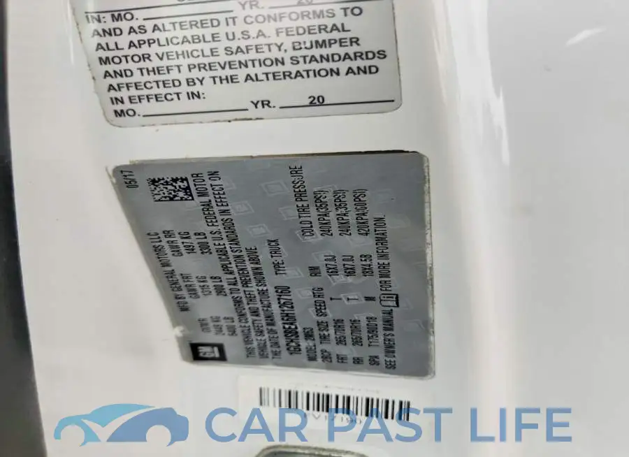 1GCHSBEA6H1267160# 12