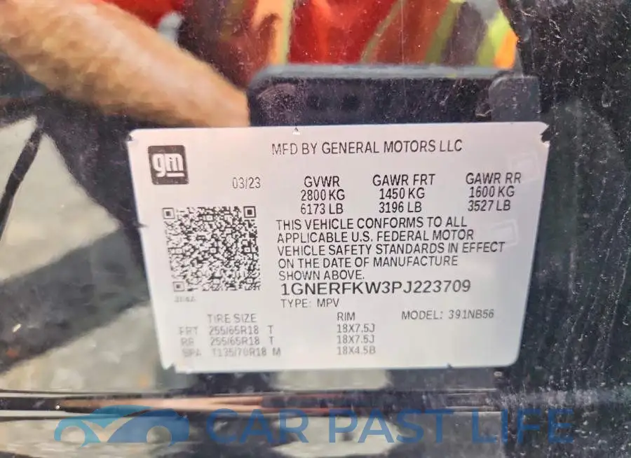 1GNERFKW3PJ223709# 13