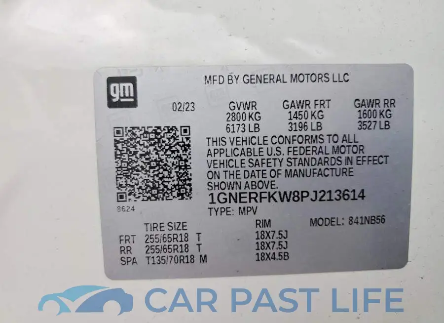 1GNERFKW8PJ213614# 13