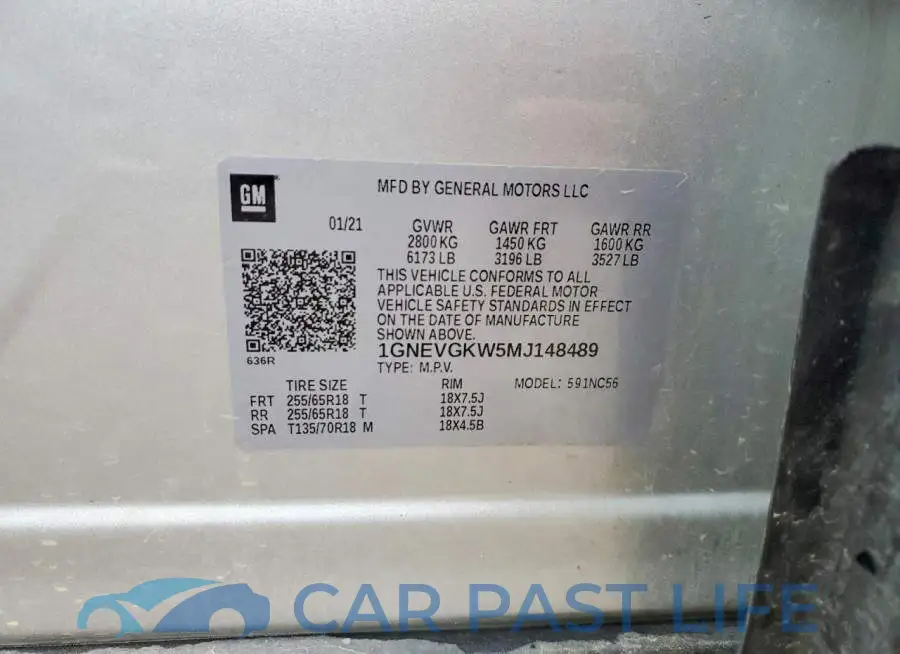 1GNEVGKW5MJ148489# 13