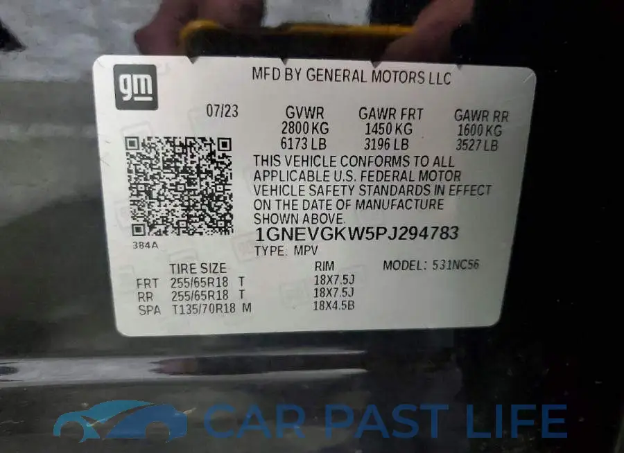 1GNEVGKW5PJ294783# 13