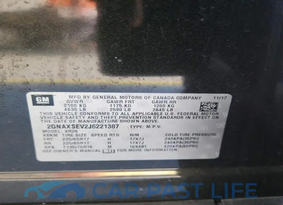 2GNAXSEV2J6221387# 13