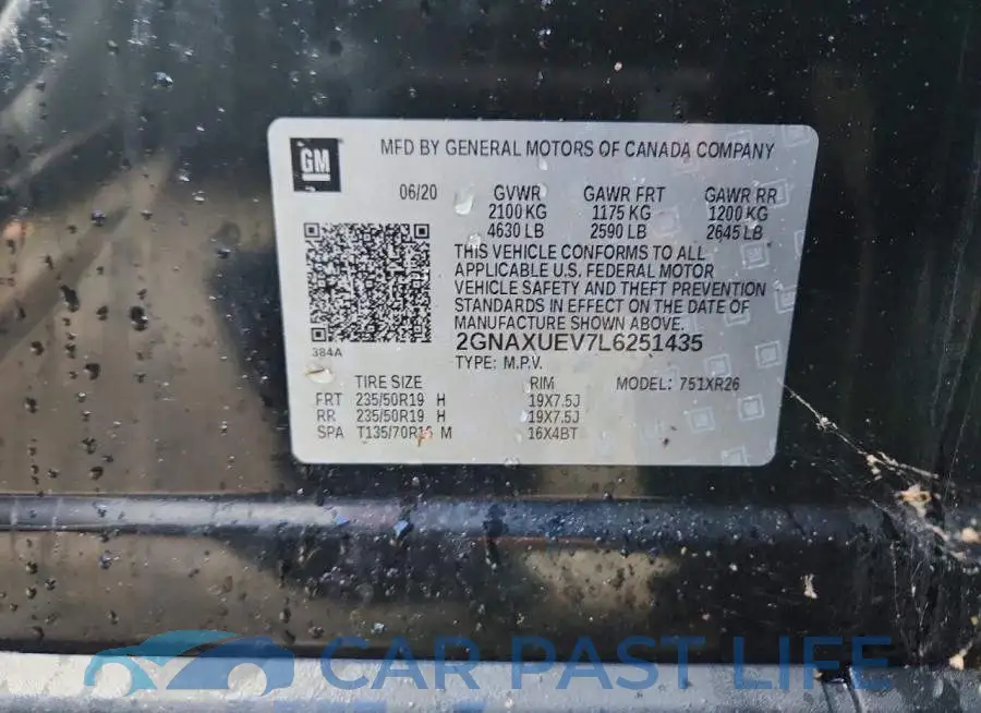 2GNAXUEV7L6251435# 13