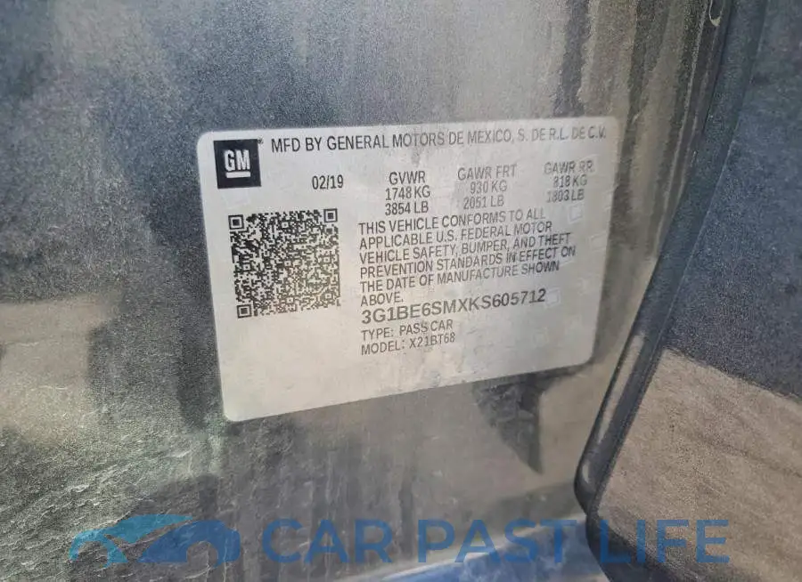 3G1BE6SMXKS605712# 13