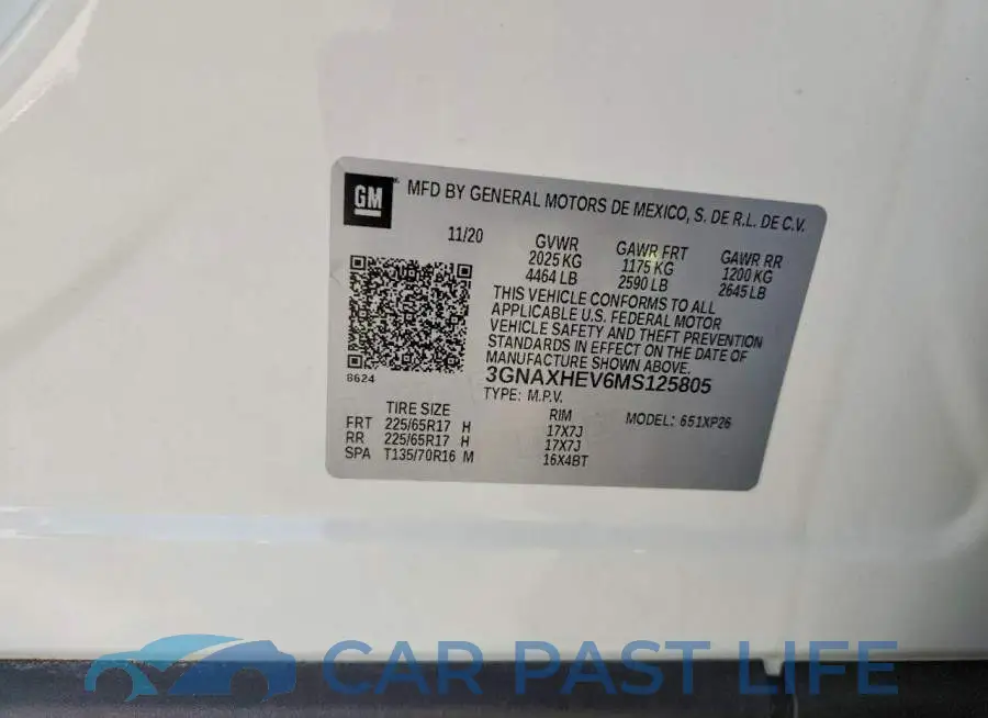 3GNAXHEV6MS125805# 13