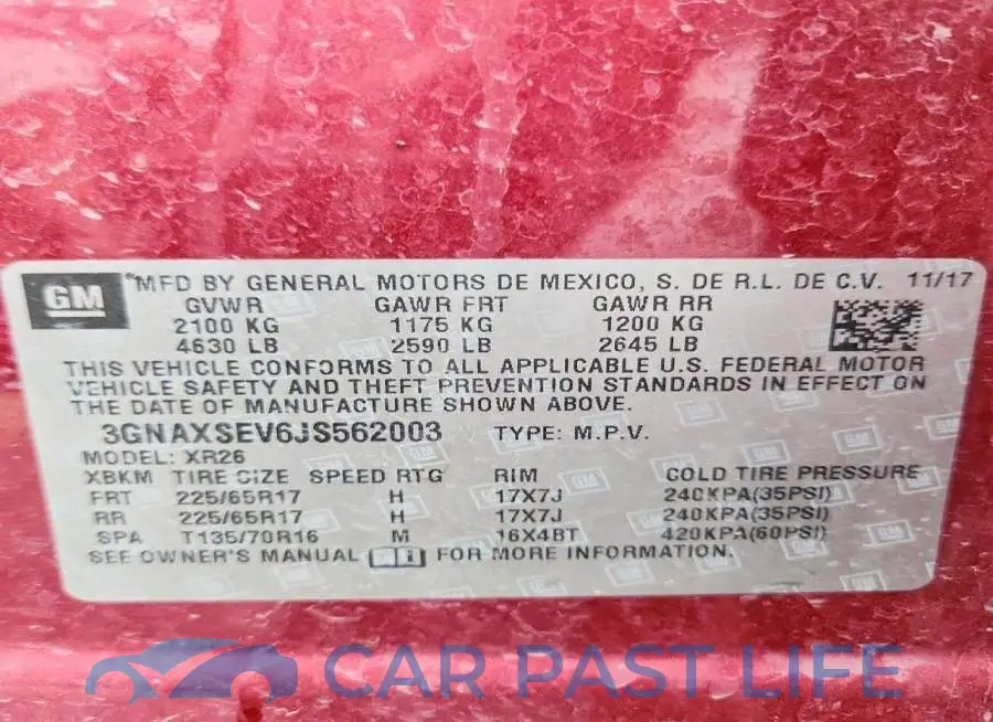 3GNAXSEV6JS562003# 12