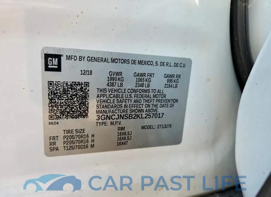 3GNCJNSB2KL257017# 13