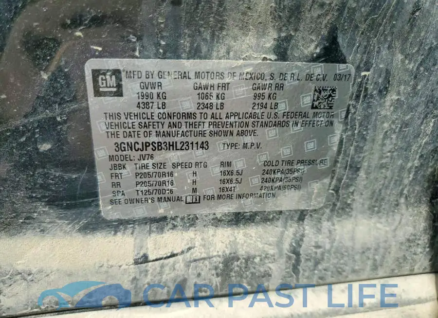 3GNCJPSB3HL231143# 13