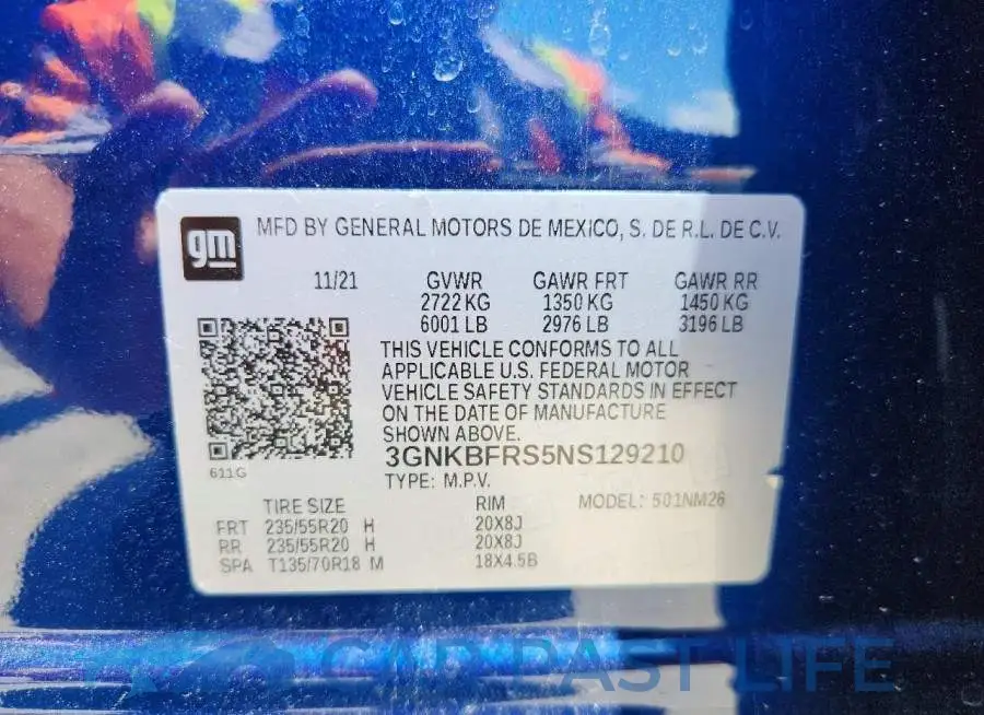 3GNKBFRS5NS129210# 12