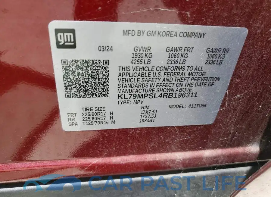 KL79MPSL4RB196311# 13