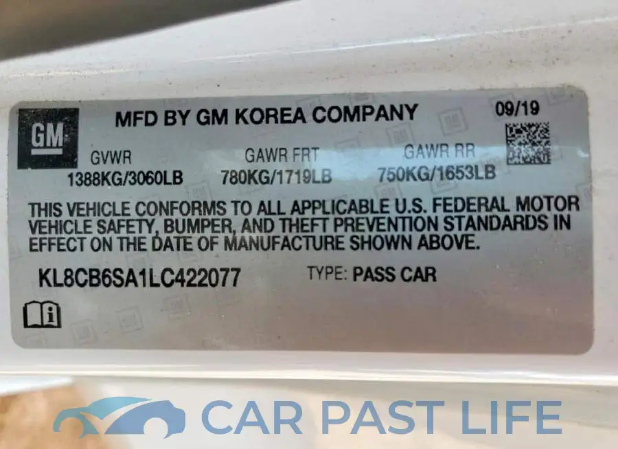KL8CB6SA1LC422077# 13