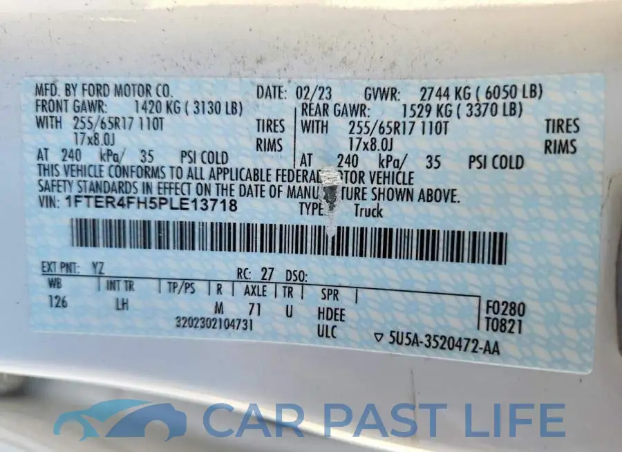 1FTER4FH5PLE13718# 12