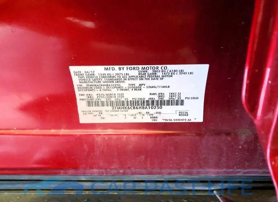 2FMHK6C86HBA10250# 13