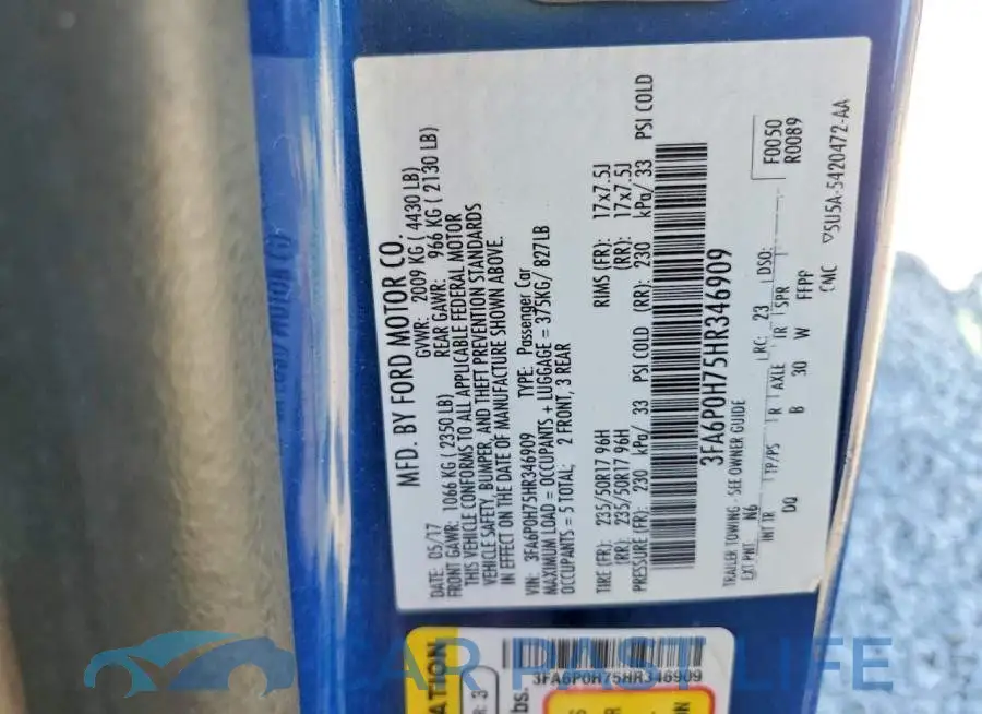 3FA6P0H75HR346909# 13