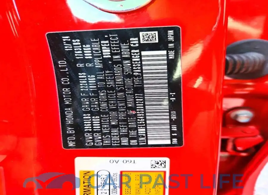 JHMFL5G49SX002877# 13
