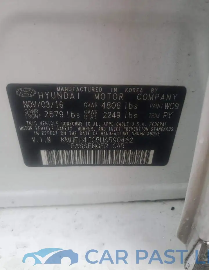KMHFH4JG5HA590462# 12