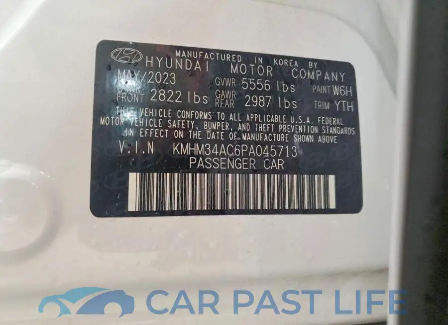 KMHM34AC6PA045713# 12