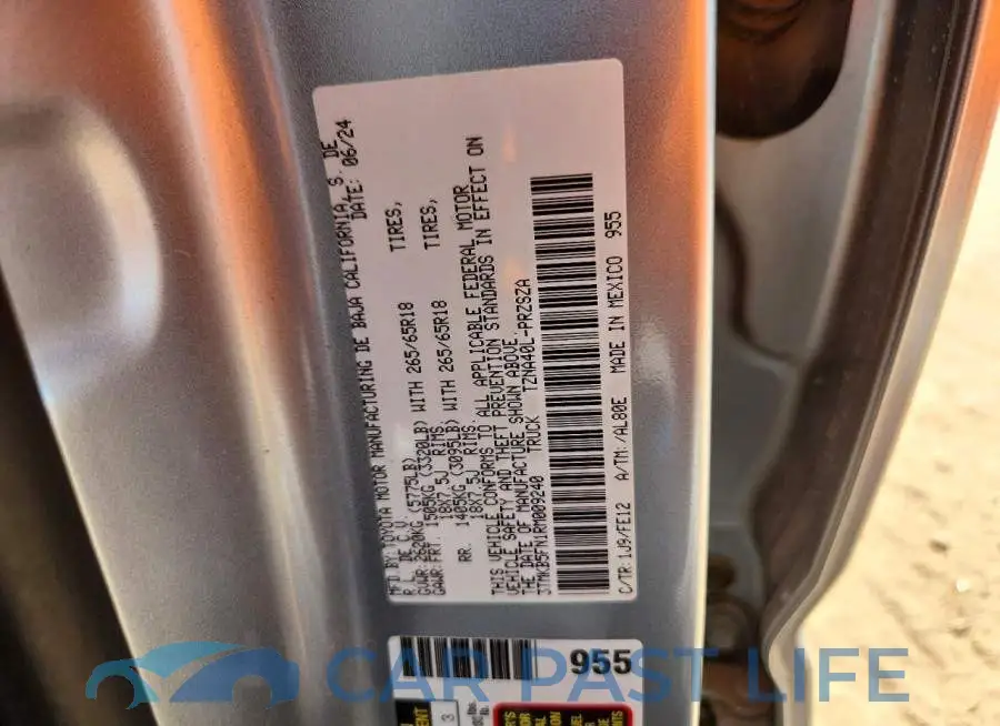 3TMKB5FN1RM009240# 12