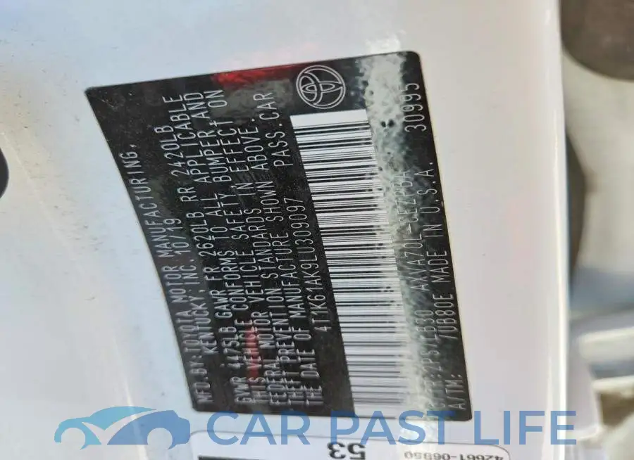 4T1K61AK9LU309097# 13