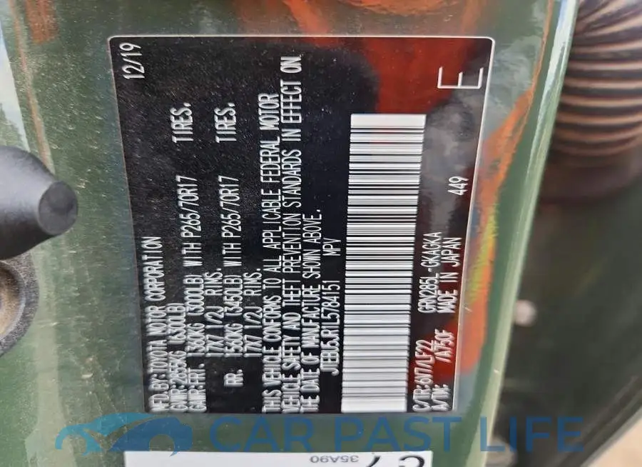 JTEBU5JR1L5784151# 13