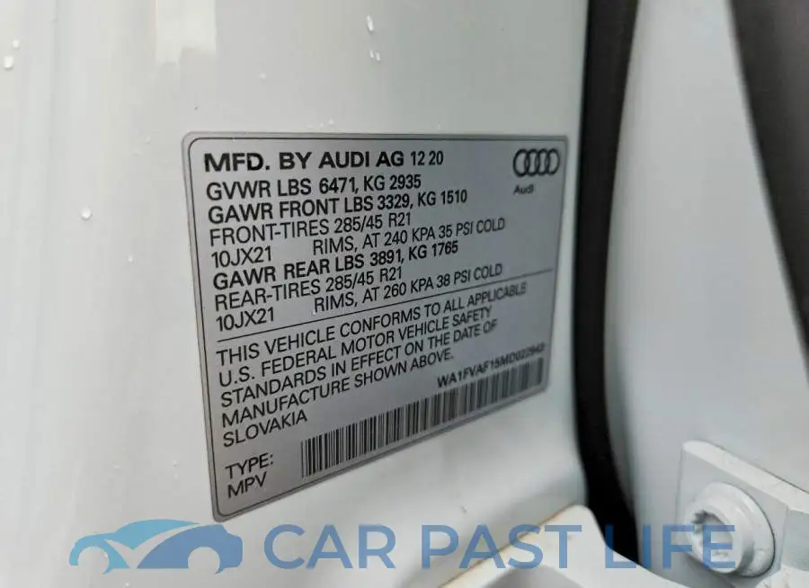 WA1FVAF15MD022943# 14