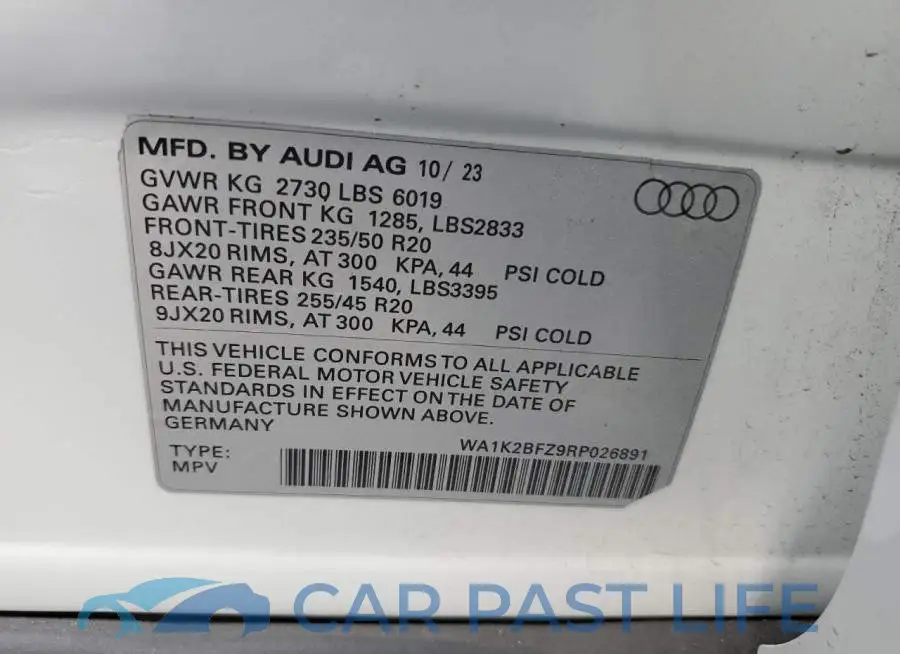 WA1K2BFZ9RP026891# 13