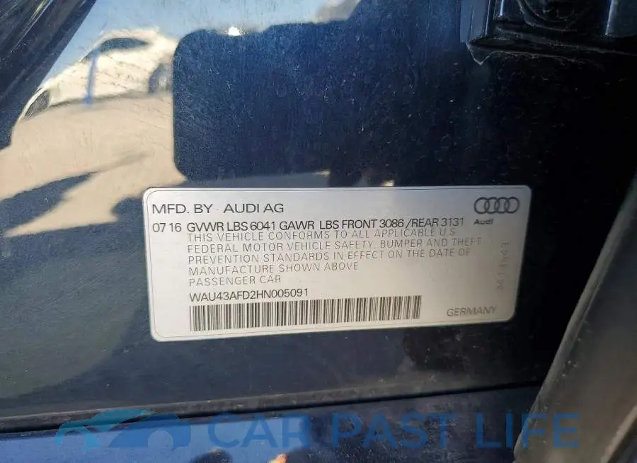 WAU43AFD2HN005091# 12