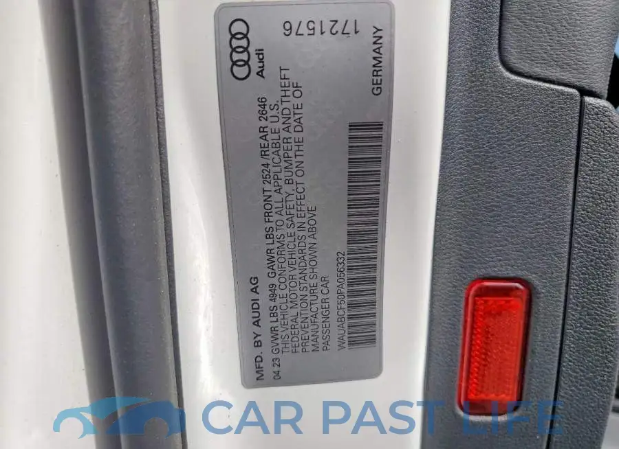 WAUABCF50PA056332# 12