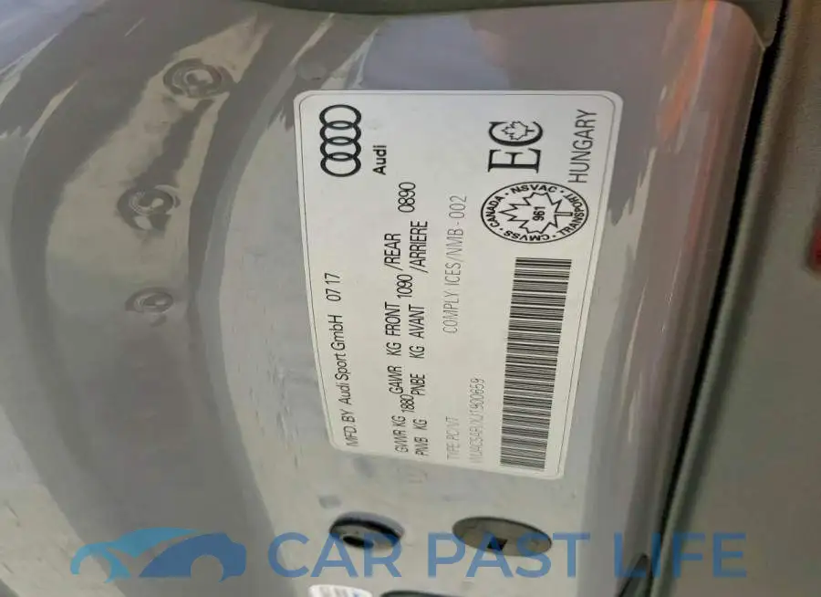 WUACSAFVXJ1900659# 12