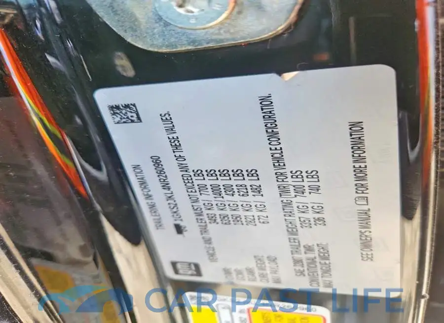 1GKS2JKL4NR260960# 13