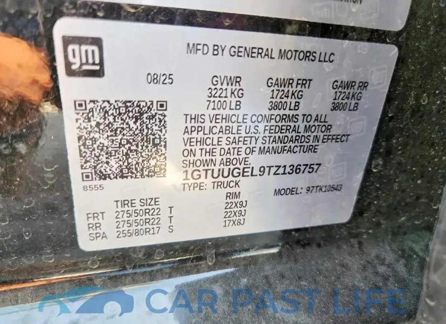 1GTUUGEL9TZ136757# 12