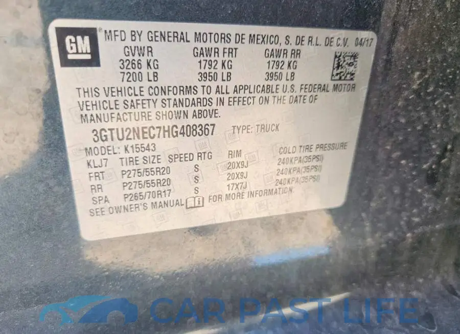 3GTU2NEC7HG408367# 13