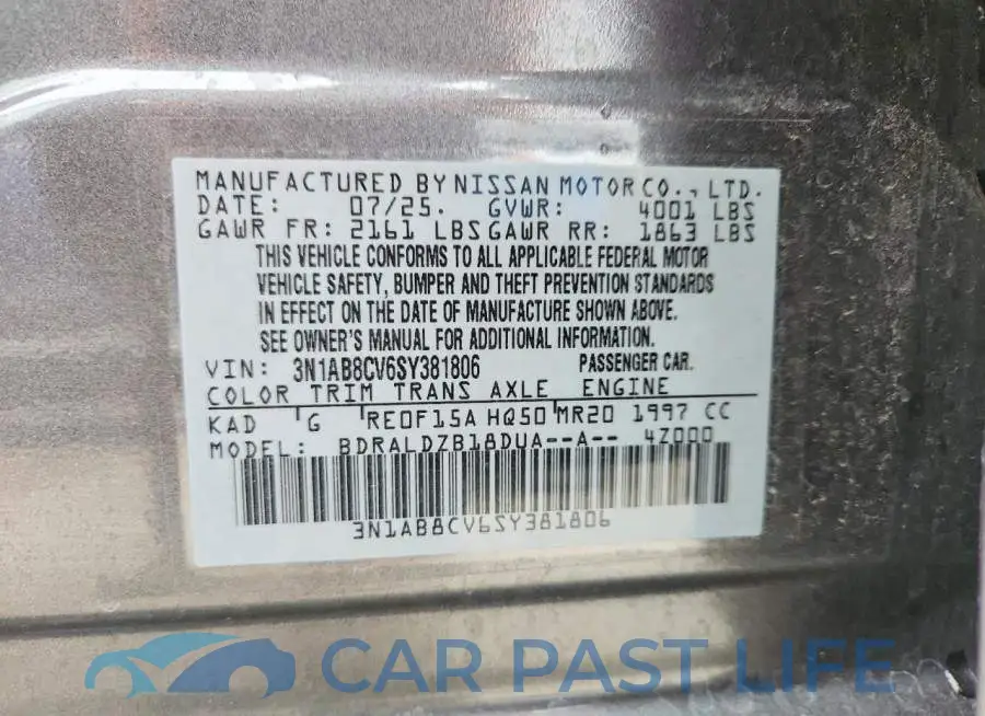 3N1AB8CV6SY381806# 12