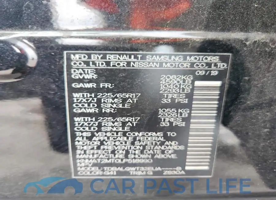 KNMAT2MT0LP518990# 14