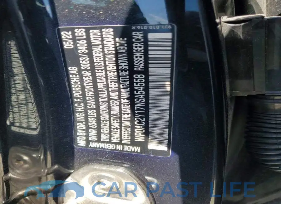 WP0AC2Y17NSA54558# 12