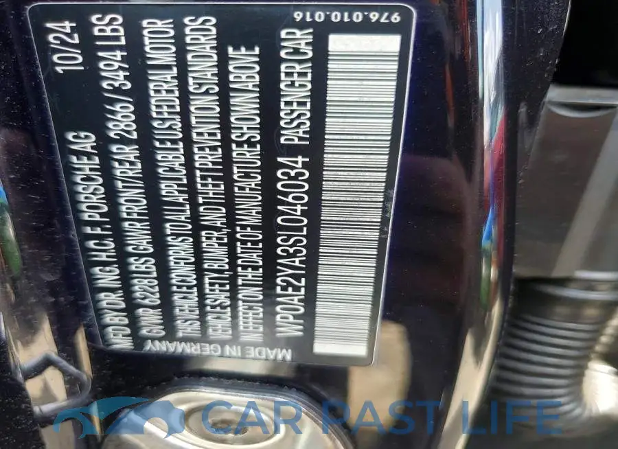 WP0AE2YA3SL046034# 12