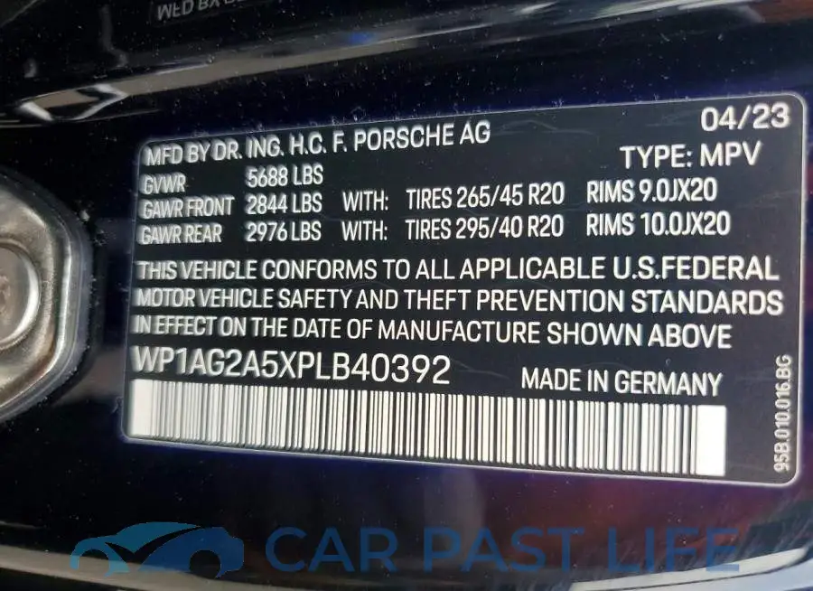 WP1AG2A5XPLB40392# 14