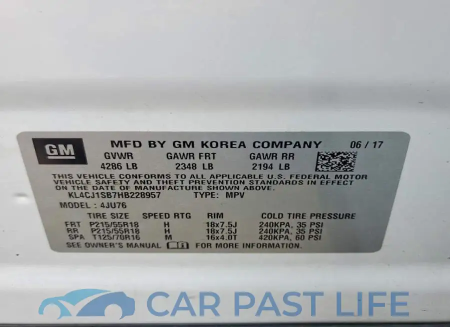 KL4CJ1SB7HB228957# 12