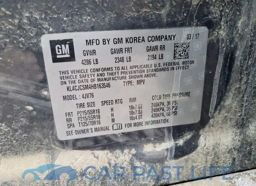 KL4CJCSM4HB163546# 12