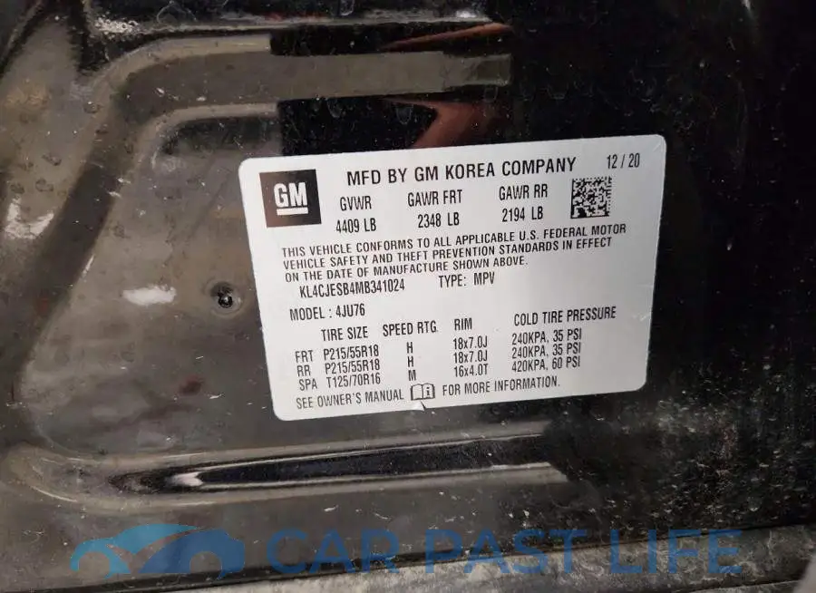 KL4CJESB4MB341024# 13