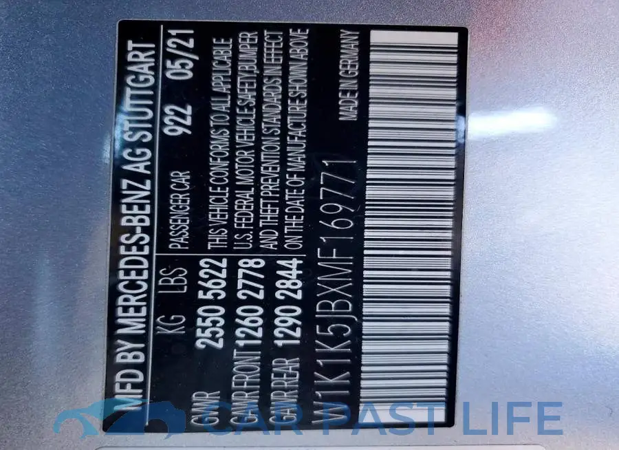 W1K1K5JBXMF169771# 12