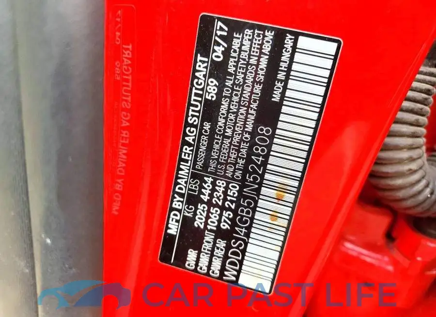 WDDSJ4GB5JN524808# 12