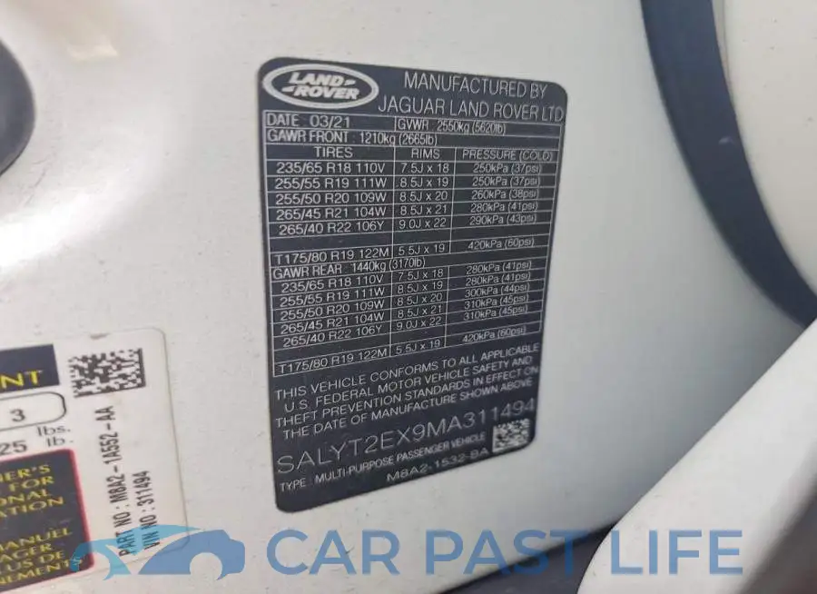SALYT2EX9MA311494# 12
