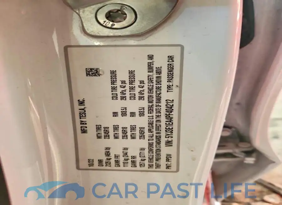 5YJ3E1EA4PF404212# 12