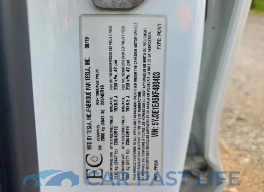 5YJ3E1EA5KF480403# 12